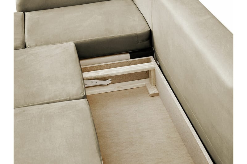 Knocklong 4-sits Hörnbäddsoffa NO_BRAND Yellow-Green - Møbler - Sofaer - Sovesofaer - Hjørnesovesofa