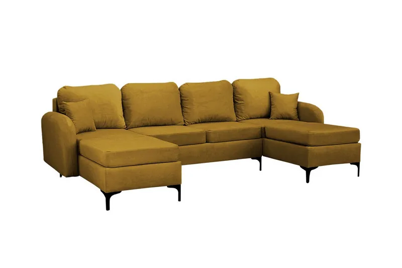 Knocklong 4-sits Hörnbäddsoffa NO_BRAND Yellow-Green