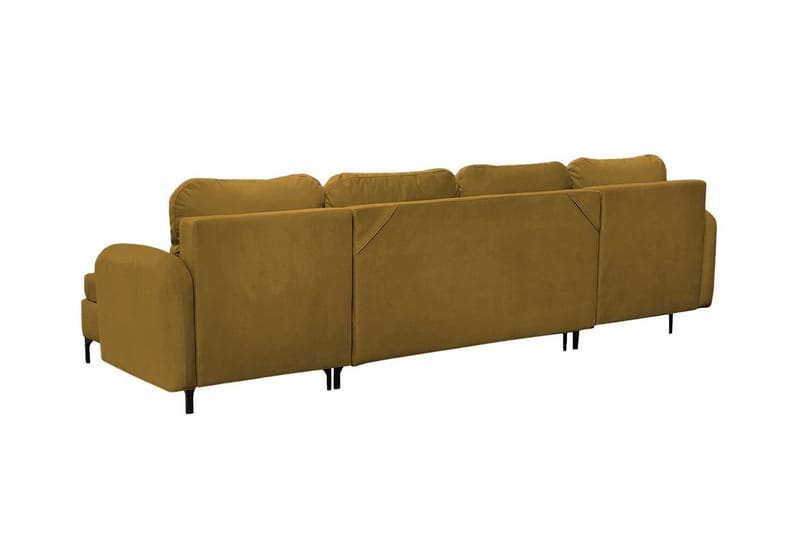 Knocklong 4-sits Hörnbäddsoffa NO_BRAND Yellow-Green - Møbler - Sofaer - Sovesofaer - Hjørnesovesofa
