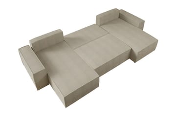 Knocklong 4-sits Hörnbäddsoffa NO_BRAND Yellow - Møbler - Sofaer - Sovesofaer - Hjørnesovesofa