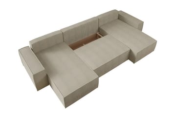 Knocklong 4-sits Hörnbäddsoffa NO_BRAND Yellow - Møbler - Sofaer - Sovesofaer - Hjørnesovesofa