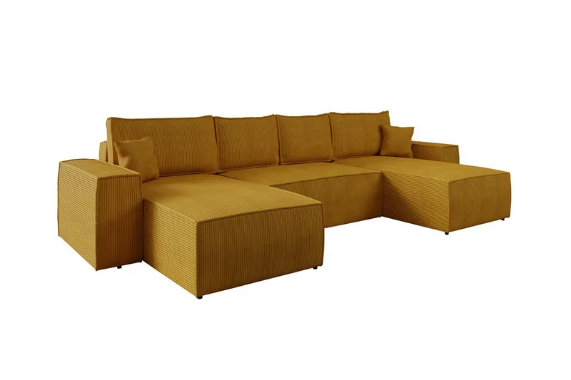 Knocklong 4-sits Hörnbäddsoffa NO_BRAND Yellow