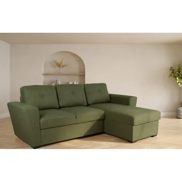 Hjørnesovesofa Korsvik - Grønn - Møbler - Sofaer - Sovesofaer - Langsgående sovesofa