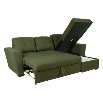 Hjørnesovesofa Korsvik - Grønn - Møbler - Sofaer - Sovesofaer - Langsgående sovesofa