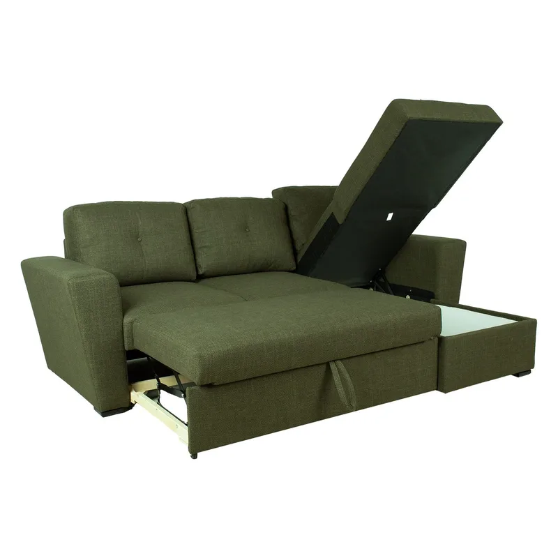 Hjørnesovesofa Korsvik - Grønn - Møbler - Sofaer - Sovesofaer - Langsgående sovesofa