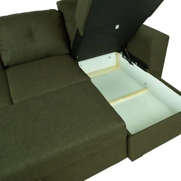 Hjørnesovesofa Korsvik - Grønn - Møbler - Sofaer - Sovesofaer - Langsgående sovesofa