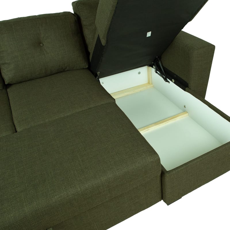 Hjørnesovesofa Korsvik - Grønn - Møbler - Sofaer - Sovesofaer - Langsgående sovesofa
