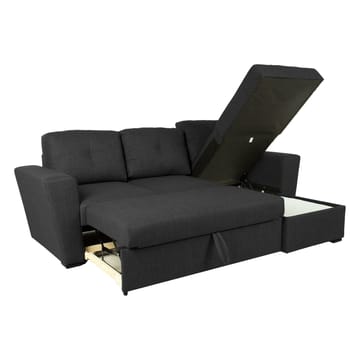 Hjørnesovesofa Korsvik - Mørk grå - Møbler - Sofaer - Sovesofaer - Hjørnesovesofa