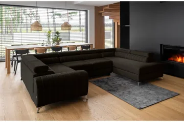 Kotori Hjørnesovesofa m. Sjeselong - Brun - Møbler - Sofaer - Sovesofaer - Hjørnesovesofa