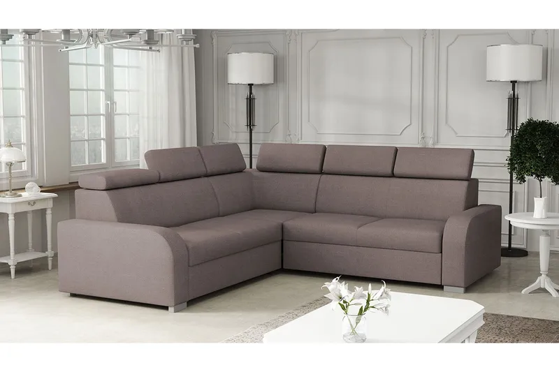 Lavona Hjørnesovesofa Vendbar - Brun - Møbler - Sofaer - Sovesofaer - Hjørnesovesofa