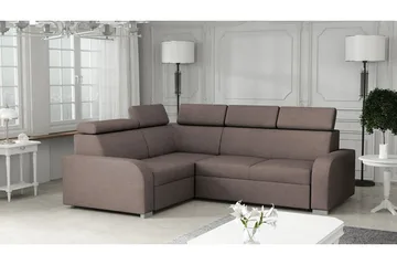 Lavona Hjørnesovesofa Vendbar - Brun - Møbler - Sofaer - Sovesofaer - Hjørnesovesofa