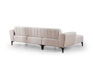Lilesville Sovesofa med divan - Beige - Møbler - Sofaer - Sovesofaer - Hjørnesovesofa