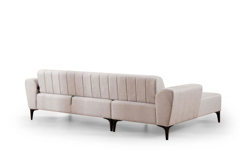 Lilesville Sovesofa med divan - Beige - Møbler - Sofaer - Sovesofaer - Hjørnesovesofa