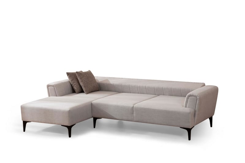 Lilesville Sovesofa med divan - Beige - Møbler - Sofaer - Sovesofaer - Hjørnesovesofa