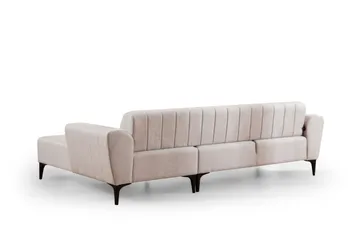 Lilesville Sovesofa med divan - Beige - Møbler - Sofaer - Sovesofaer - Hjørnesovesofa