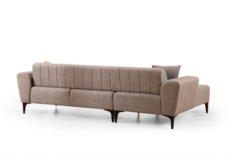 Lilesville Sovesofa med divan - Lysebrun - Møbler - Sofaer - Sovesofaer - Hjørnesovesofa