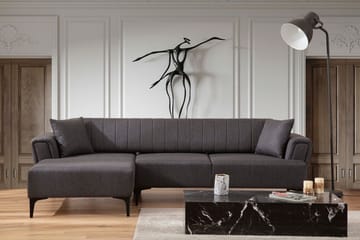 Lilesville Sovesofa med divan - Mørkegrå - Møbler - Sofaer - Sovesofaer - Hjørnesovesofa