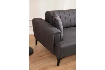 Lilesville Sovesofa med divan - Mørkegrå - Møbler - Sofaer - Sovesofaer - Hjørnesovesofa