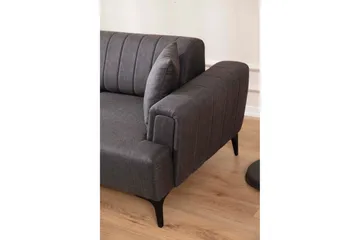 Lilesville Sovesofa med divan - Mørkegrå - Møbler - Sofaer - Sovesofaer - Hjørnesovesofa
