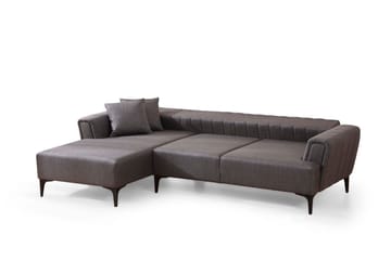 Lilesville Sovesofa med divan - Mørkegrå - Møbler - Sofaer - Sovesofaer - Hjørnesovesofa