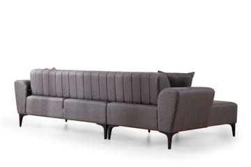 Lilesville Sovesofa med divan - Mørkegrå - Møbler - Sofaer - Sovesofaer - Hjørnesovesofa