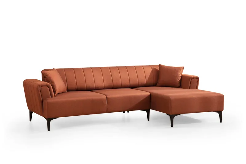 Lilesville Sovesofa med divan - Rød - Møbler - Sofaer - Sovesofaer - Hjørnesovesofa