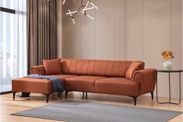 Lilesville Sovesofa med divan - Rød - Møbler - Sofaer - Sovesofaer - Hjørnesovesofa