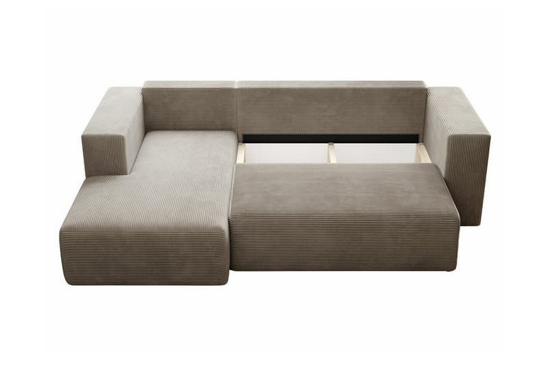 Listowel 3-seter Høyrevendt Hjørnesovesofa med Divan og Sjeselong i Stoff - Beige - Møbler - Sofaer - Sovesofaer - Sovesofa divan