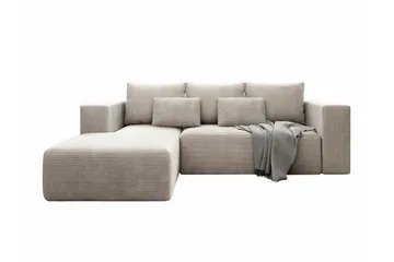 Listowel 3-sits Hörnbäddsoffa beige - Møbler - Sofaer - Sovesofaer - Sovesofa divan