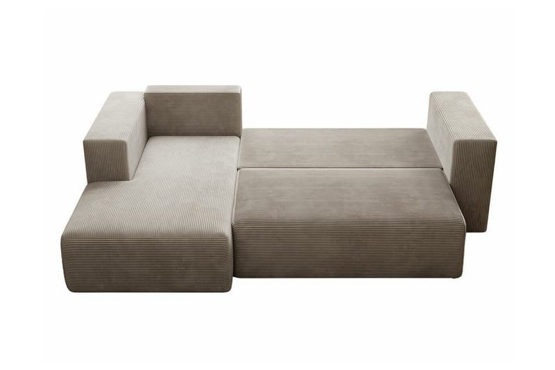 Listowel 3-sits Hörnbäddsoffa Beige/Light beige - Møbler - Sofaer - Sovesofaer - Sovesofa divan