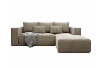 Listowel 3-sits Hörnbäddsoffa Beige/Light beige - Møbler - Sofaer - Sovesofaer - Sovesofa divan