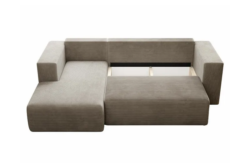 Listowel 3-sits Hörnbäddsoffa Beige/Light beige - Møbler - Sofaer - Sovesofaer - Sovesofa divan