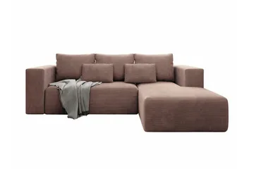 Listowel 3-sits Hörnbäddsoffa Brown - Møbler - Sofaer - Sovesofaer - Hjørnesovesofa