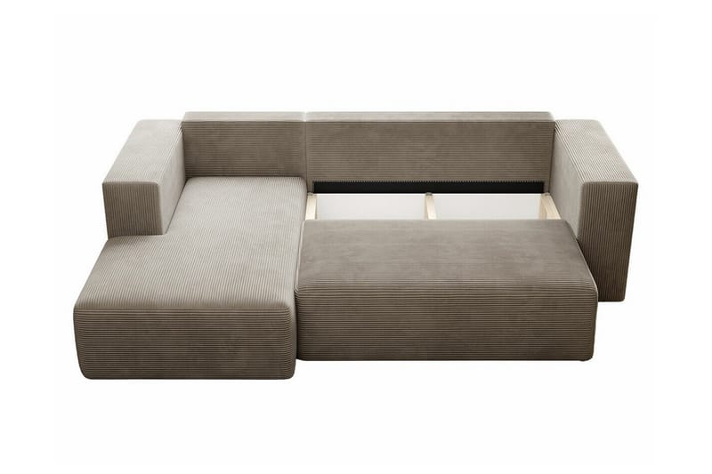 Listowel 3-sits Hörnbäddsoffa Brown - Møbler - Sofaer - Sovesofaer - Hjørnesovesofa
