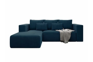Listowel 3-sits Hörnbäddsoffa Dark blue - Møbler - Sofaer - Sovesofaer - Hjørnesovesofa