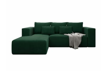 Listowel 3-sits Hörnbäddsoffa Dark green - Møbler - Sofaer - Sovesofaer - Hjørnesovesofa