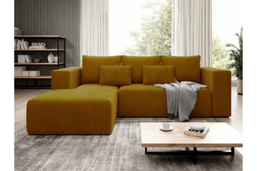 Listowel 3-sits Hörnbäddsoffa Dark yellow - Møbler - Sofaer - Sovesofaer - Sovesofa divan