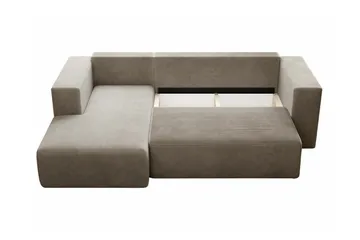 Listowel 3-sits Hörnbäddsoffa Light grey/Dark grey - Møbler - Sofaer - Sovesofaer - Sovesofa divan