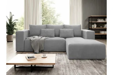 Listowel 3-sits Hörnbäddsoffa Light grey/Dark grey - Møbler - Sofaer - Sovesofaer - Sovesofa divan