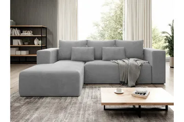 Listowel 3-sits Hörnbäddsoffa Light grey/Dark grey - Møbler - Sofaer - Sovesofaer - Sovesofa divan