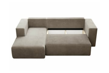 Listowel 3-sits Hörnbäddsoffa NO_BRAND beige - Møbler - Sofaer - Sovesofaer - Sovesofa divan