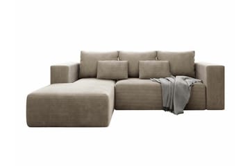 Listowel 3-sits Hörnbäddsoffa NO_BRAND beige - Møbler - Sofaer - Sovesofaer - Sovesofa divan