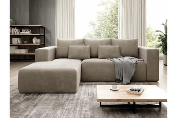 Listowel 3-sits Hörnbäddsoffa NO_BRAND beige - Møbler - Sofaer - Sovesofaer - Sovesofa divan