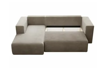Listowel 3-sits Hörnbäddsoffa NO_BRAND Beige/Light beige - Møbler - Sofaer - Sovesofaer - Sovesofa divan