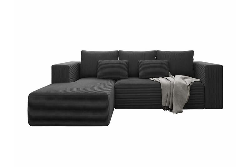 Listowel 3-sits Hörnbäddsoffa NO_BRAND Black