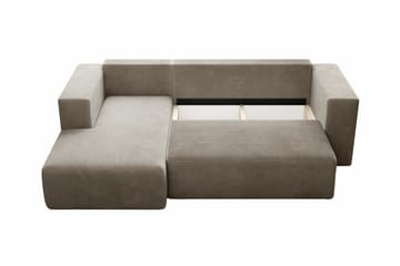 Listowel 3-sits Hörnbäddsoffa NO_BRAND Black - Møbler - Sofaer - Sovesofaer - Sovesofa divan