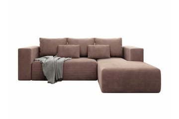 Listowel 3-sits Hörnbäddsoffa NO_BRAND Brown - Møbler - Sofaer - Sovesofaer - Sovesofa divan
