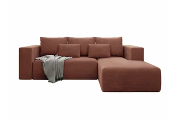 Listowel 3-sits Hörnbäddsoffa NO_BRAND Brown - Møbler - Sofaer - Sovesofaer - Sovesofa divan