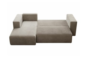 Listowel 3-sits Hörnbäddsoffa NO_BRAND Brown - Møbler - Sofaer - Sovesofaer - Sovesofa divan
