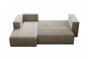 Listowel 3-sits Hörnbäddsoffa NO_BRAND Brown - Møbler - Sofaer - Sovesofaer - Sovesofa divan